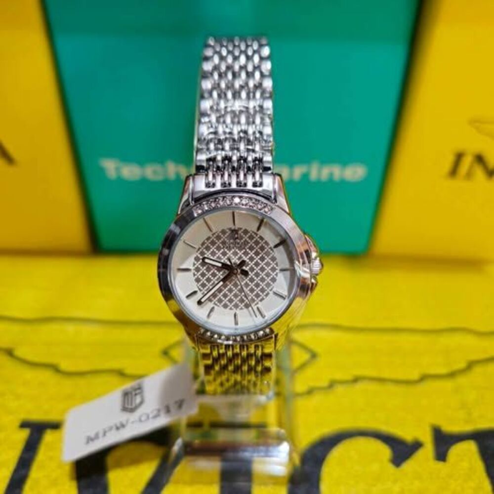 Montres Prestige Silver Watch – Crystal Accent Elegant Design | Dress Watch